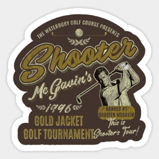 RETRO Happy Gilmore shooter mcgavin Gold Jacket Sticker